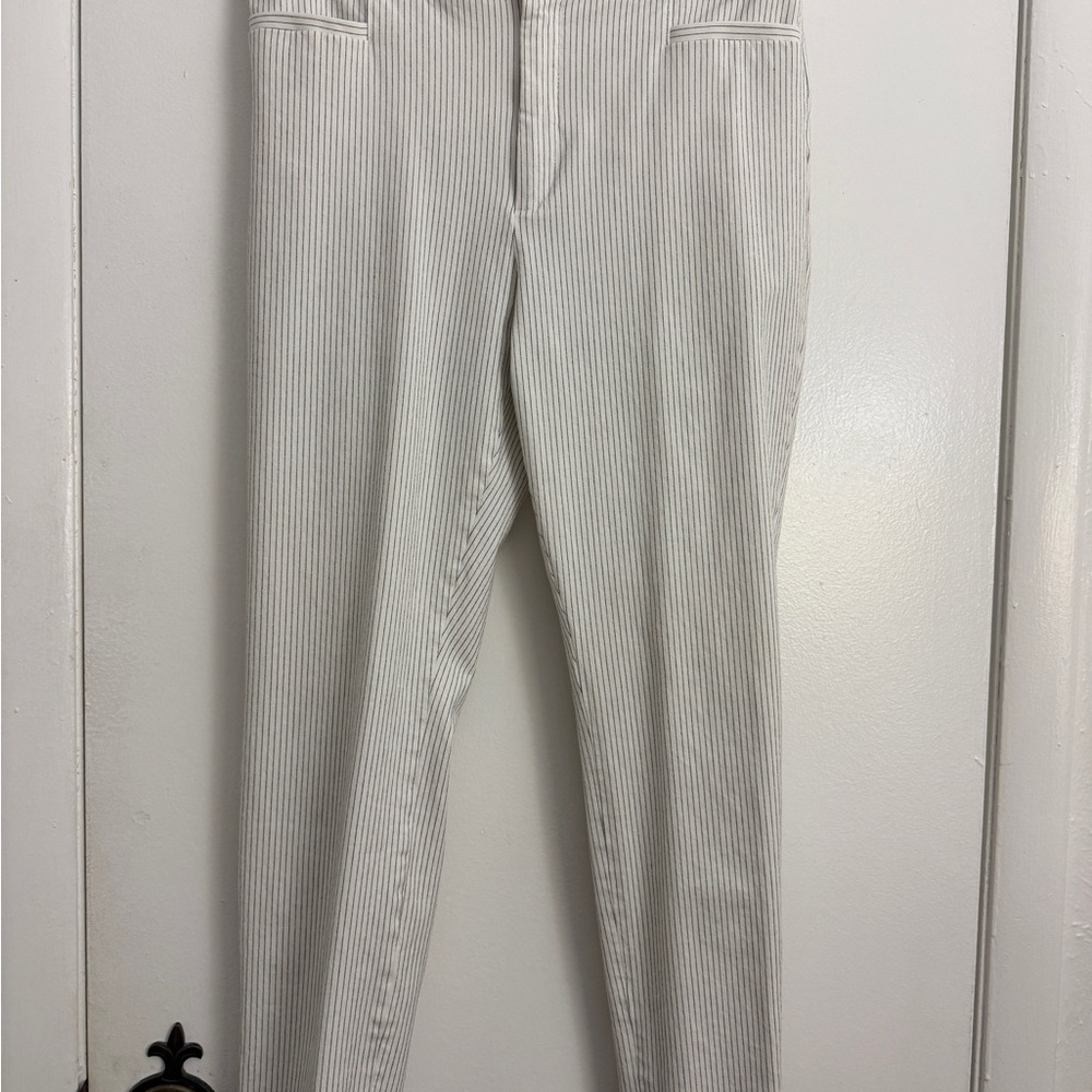 Banana Republic White Pinstripe Pants - Picture 3 of 8